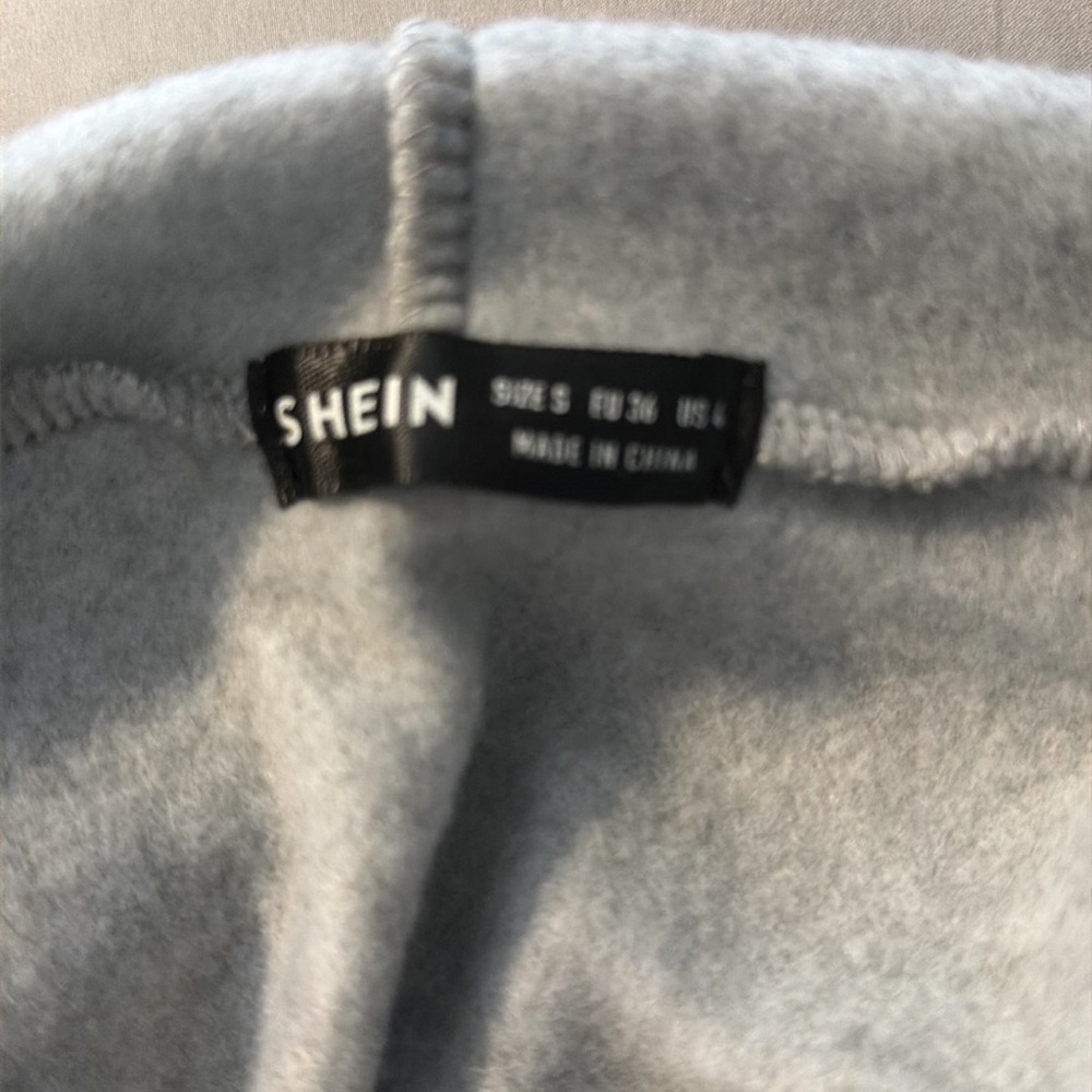 Shein Gray Cropped Hoodie - Picture 3 of 3